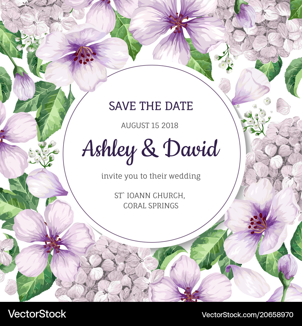 Watercolor Floral Background Vector Image