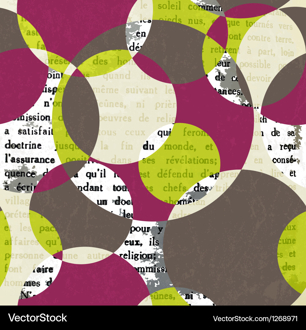 Abstract Circles and Text Pattern vector image