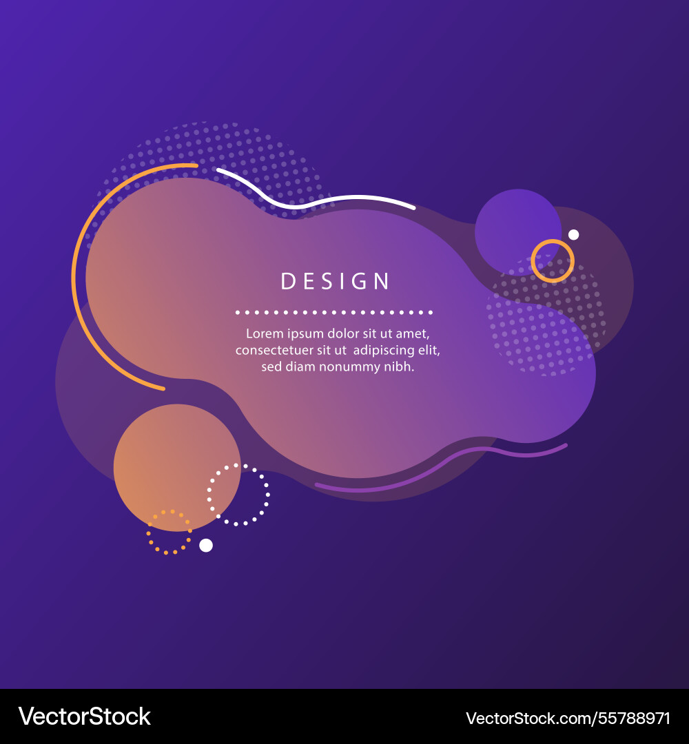 Abstract frame with fluid style Vector Image