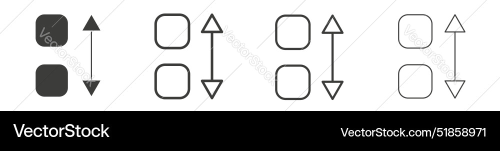 Apps sort icon set for alphabetical organization Apps sort icon set for alphabetical organization vector image