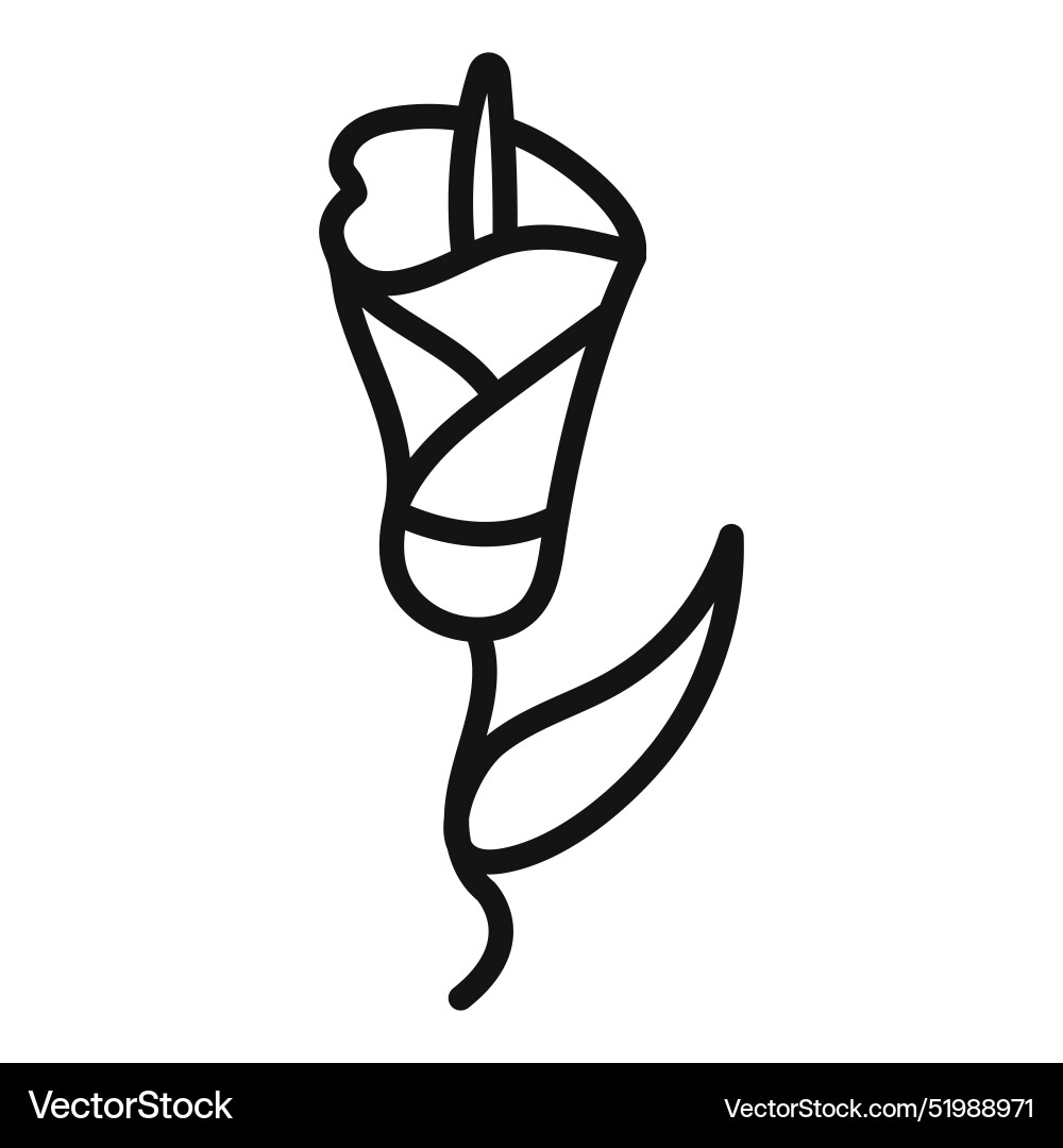 Calla icon mark in filled style Calla icon mark in filled style Vector Image