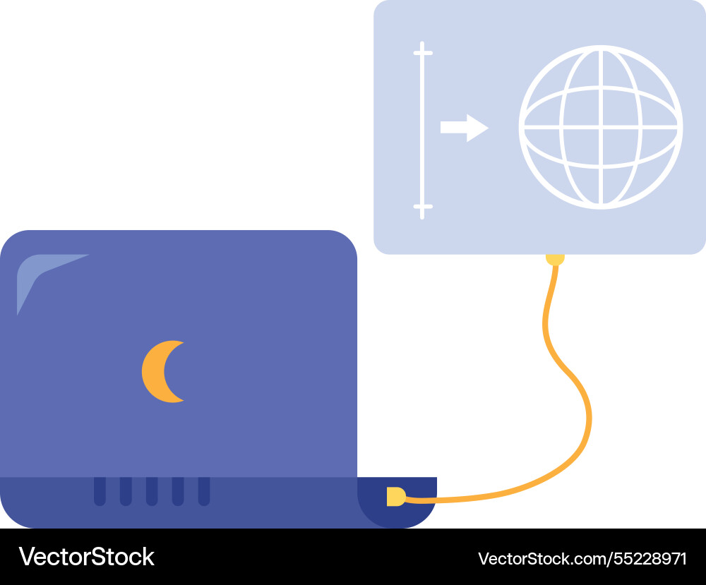 Quantum internet high speed network connection vector image