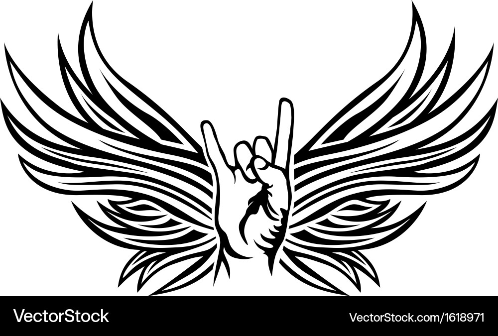 Rock and Roll Hand Sign Vector Image