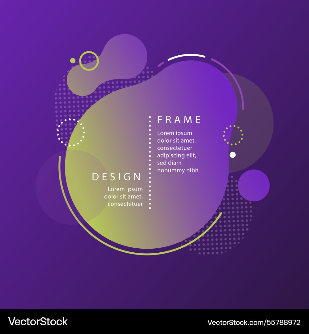 Abstract frame with fluid style Vector Image