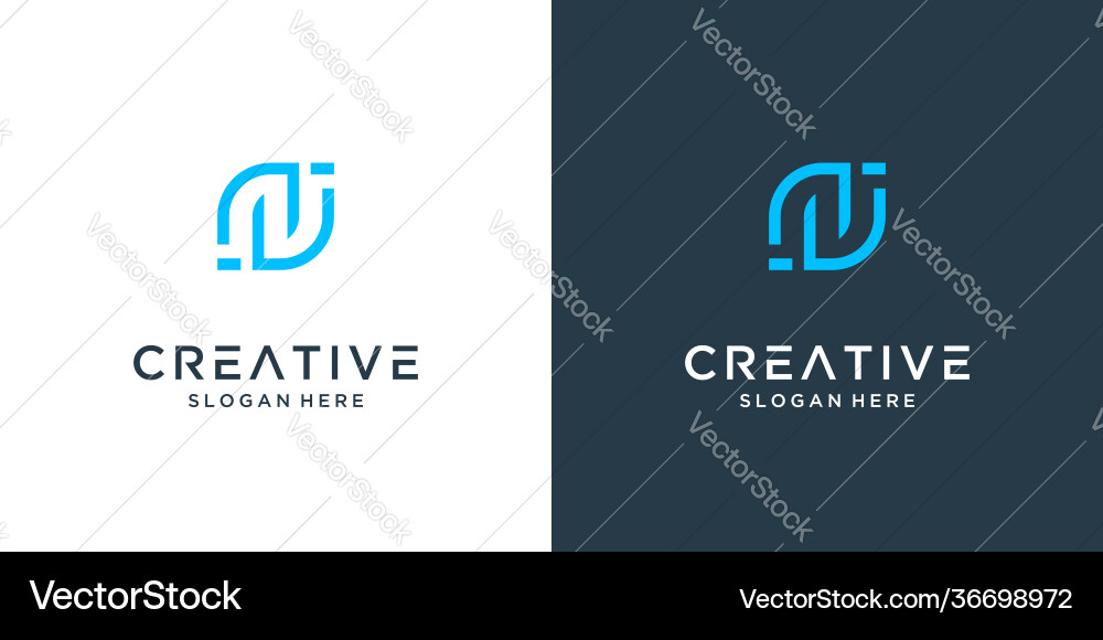 Abstract N Logo Concept - Initial Letter N vector image