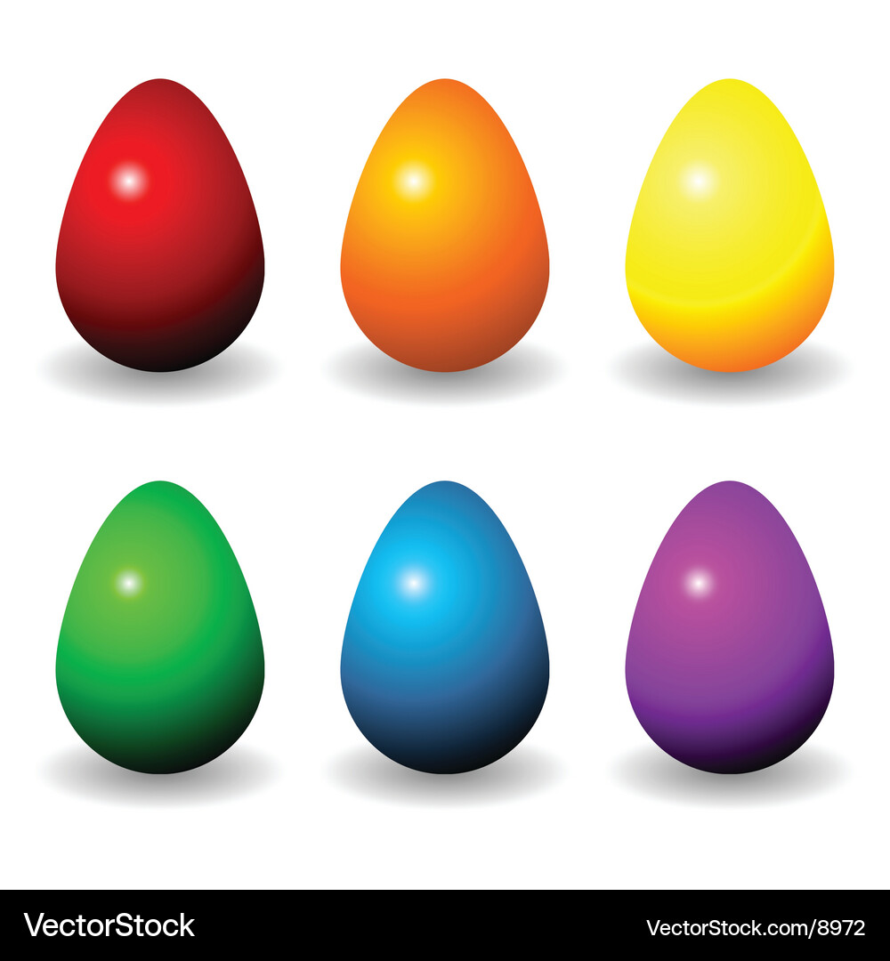 Colorful Easter Eggs Vector Image
