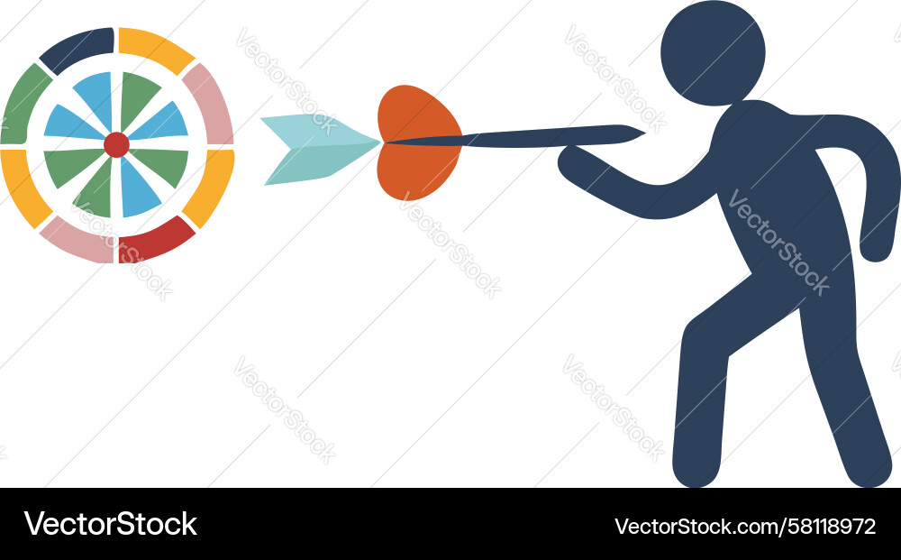 Dart Throwing Precision Skill Vector Image