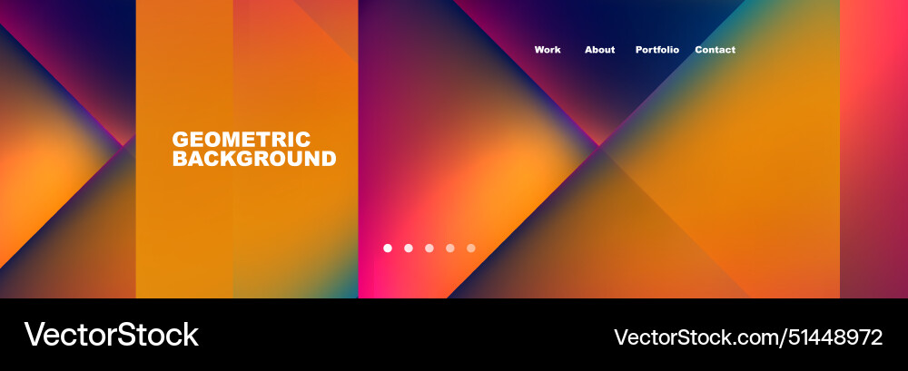 Gradient triangles composition with bright fluid Vector Image