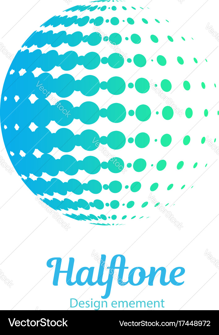 Logo halftone design element Vector Image