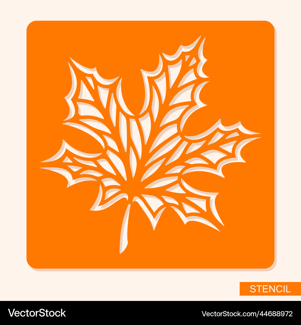 Maple leaf stencil vector image