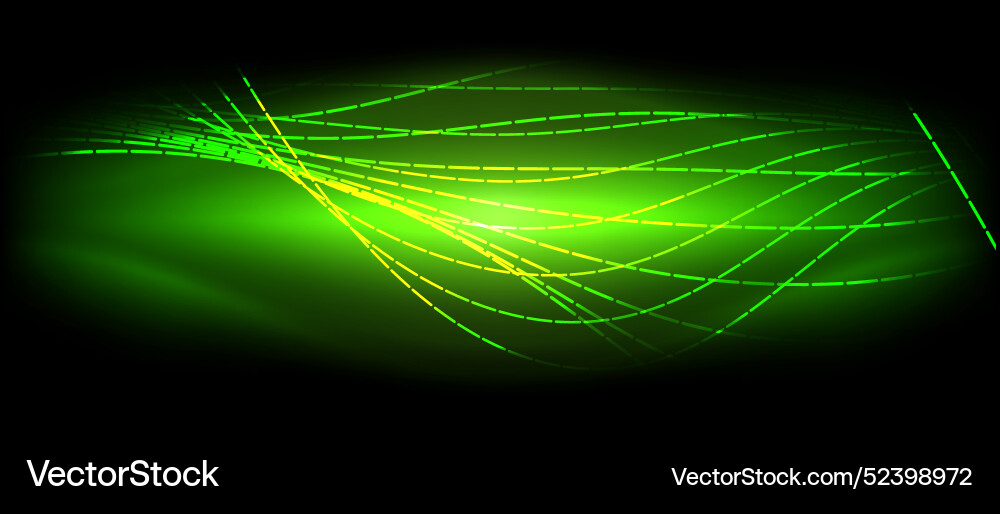 Neon wave lines with blend effect Neon wave lines with blend effect Vector Image