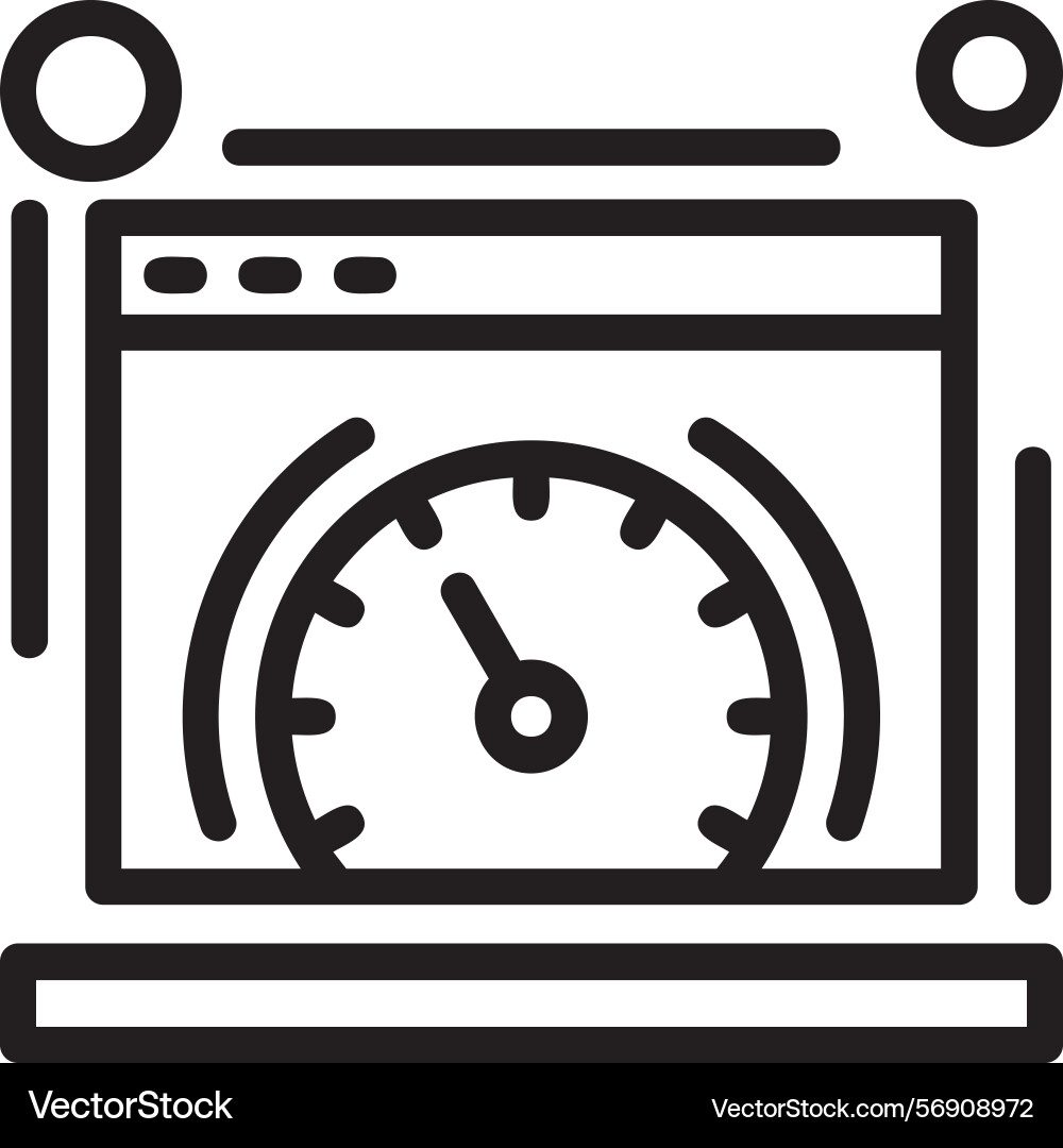 Page speed linear style icon design Vector Image