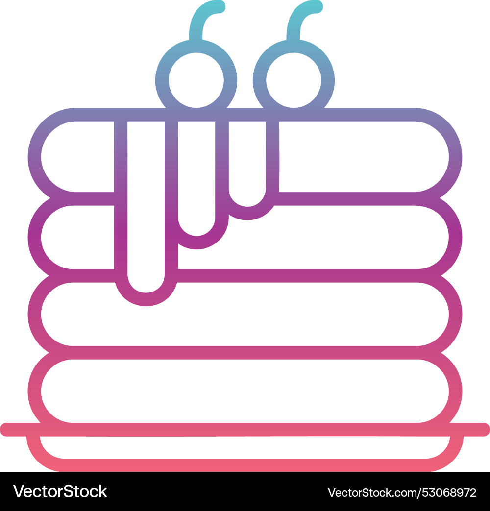 Pancake line gradient design Vector Image
