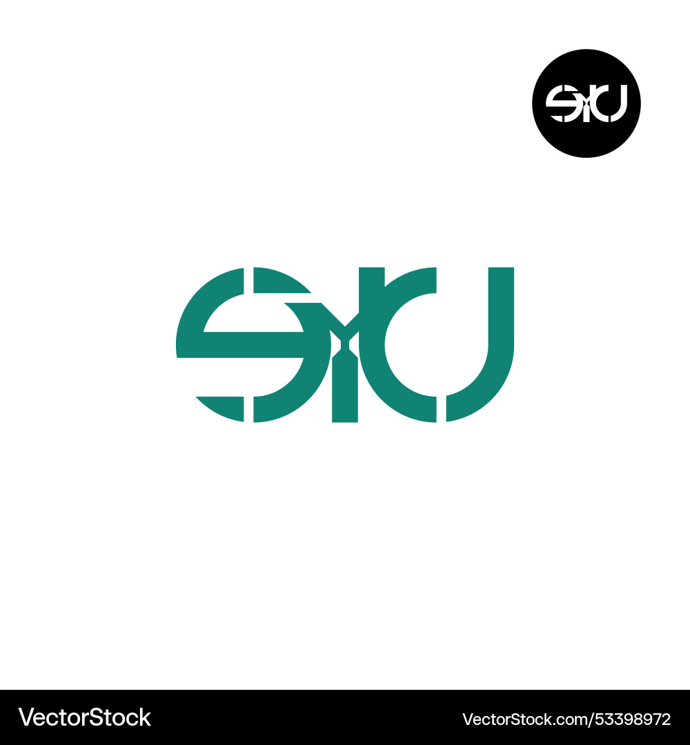 Syu logo letter monogram design Royalty Free Vector Image