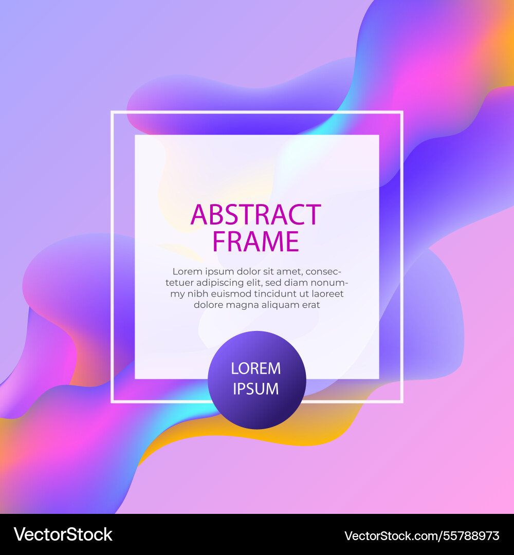 Abstract frame with fluid style Vector Image