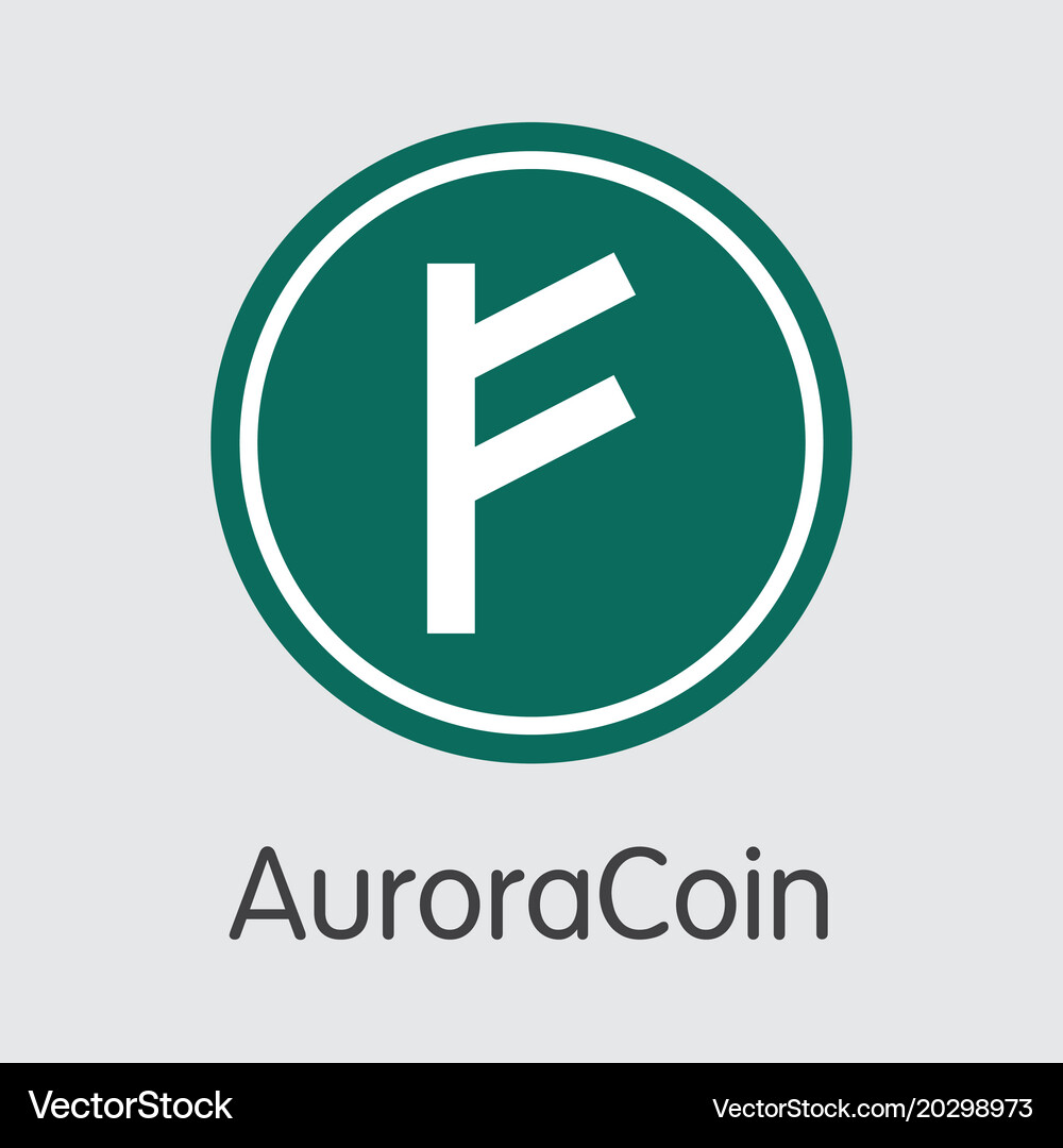 Auroracoin digital currency - symbol – Royalty-Free Vector | VectorStock