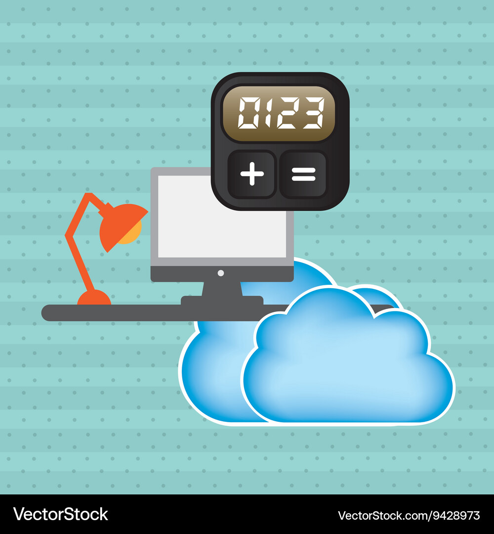 Cloud computing design Vector Image