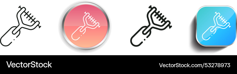 Deshedding icon thin linear regular and button Deshedding icon thin linear regular and button Vector Image