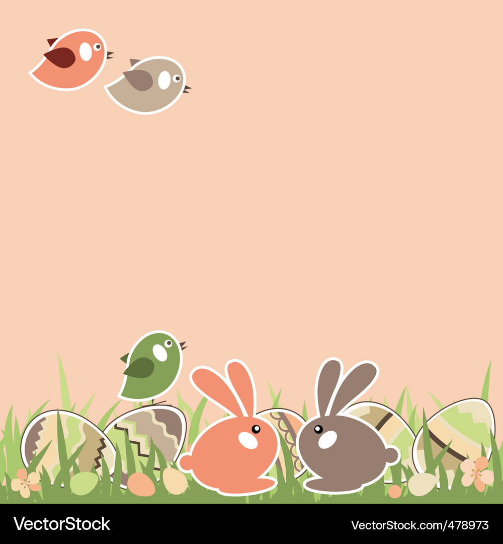 Easter landscape Vector Image