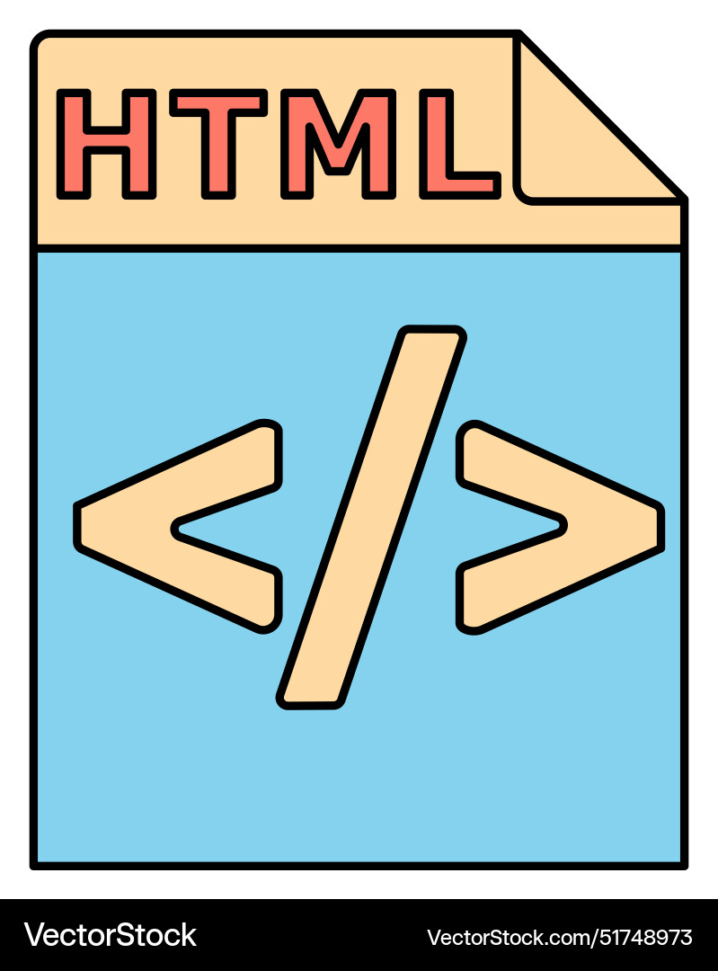 Html Dateisymbol Programmiersprache Symbol Vektorbild