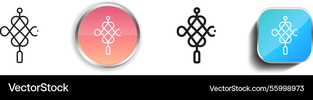 Knot icon thin linear regular and button style Knot icon thin linear regular and button style Vector Image