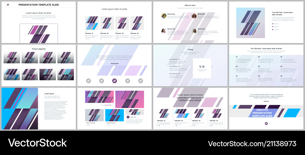 Minimal Presentation Templates Vector Image