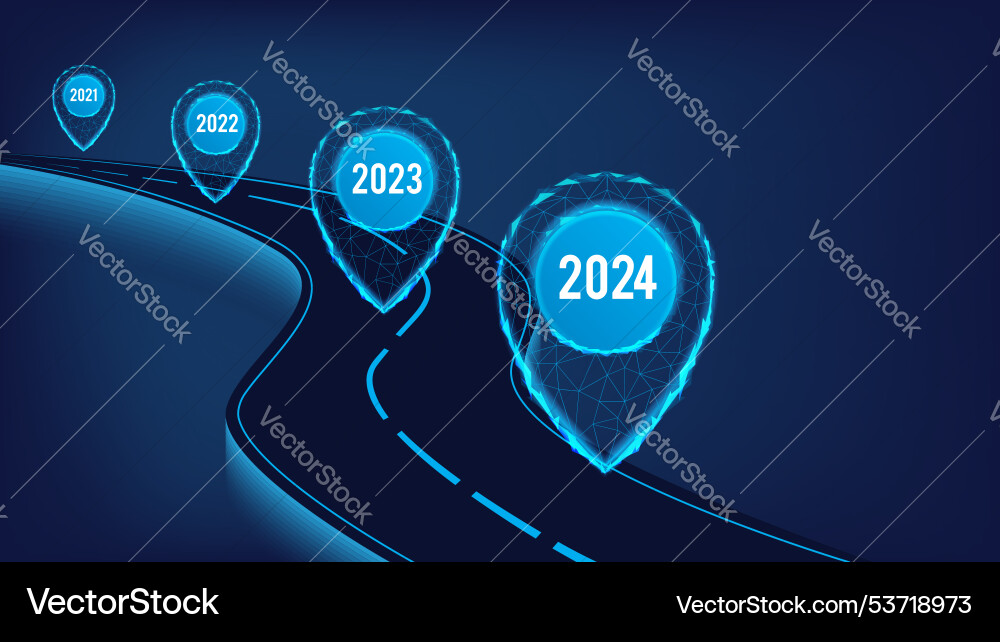 Navigation concept logistic new year 2024 Vector Image