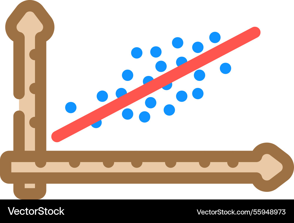 Predictive analytics graph ai integration color Predictive analytics graph ai integration color vector image