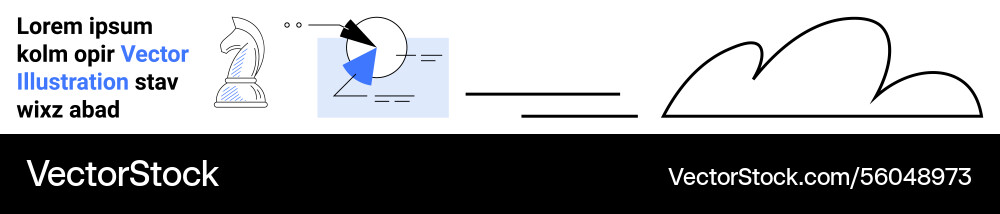 Strategy development concept using data Strategy development concept using data vector image