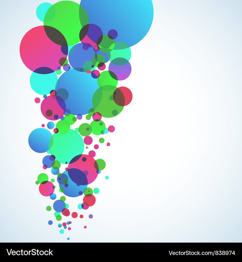 Abstract Colorful Bubble Background Vector Image