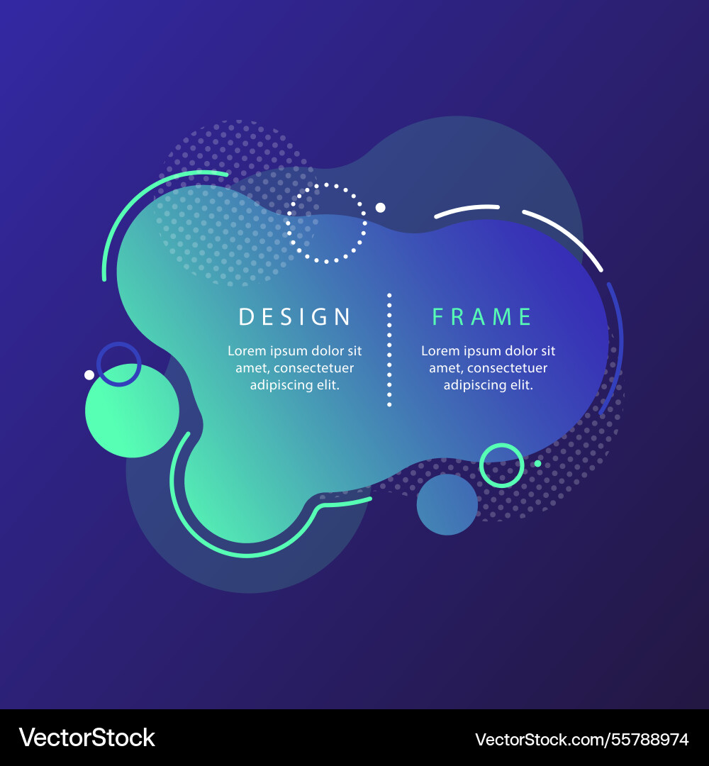 Abstract frame with fluid style Vector Image