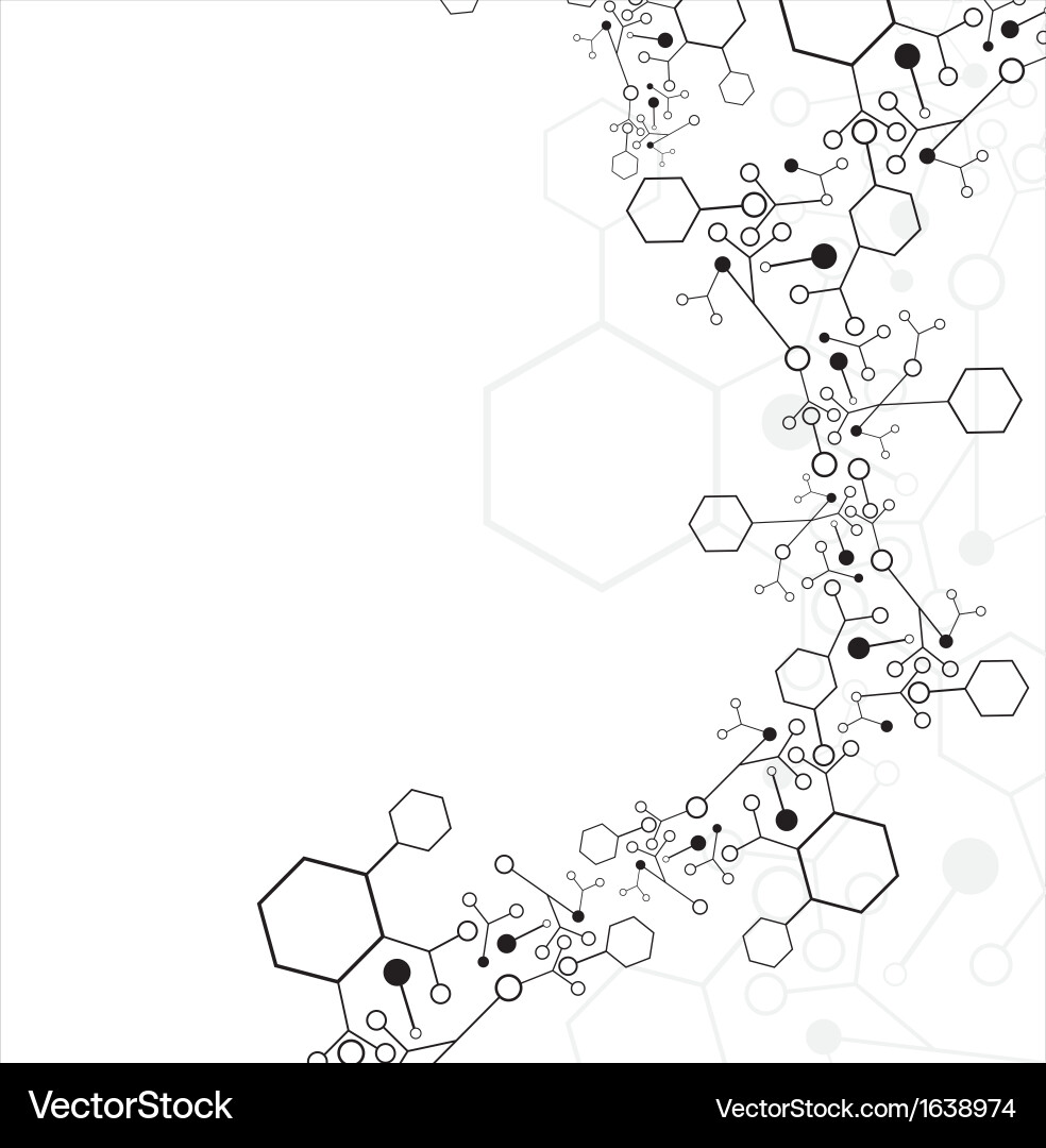 Abstract molecular structure background vector image