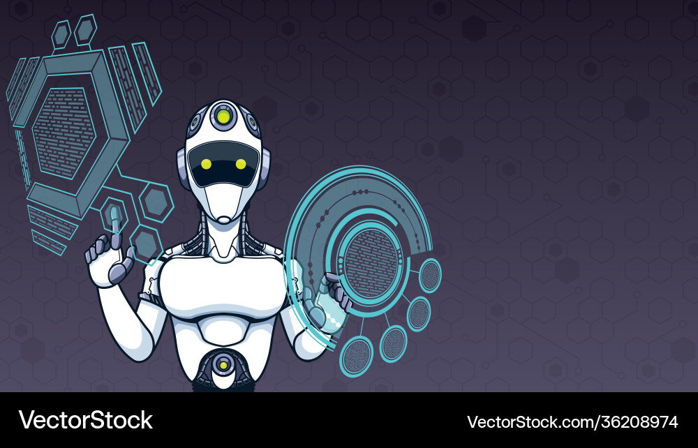 Artificial Intelligence Robot Background vector image
