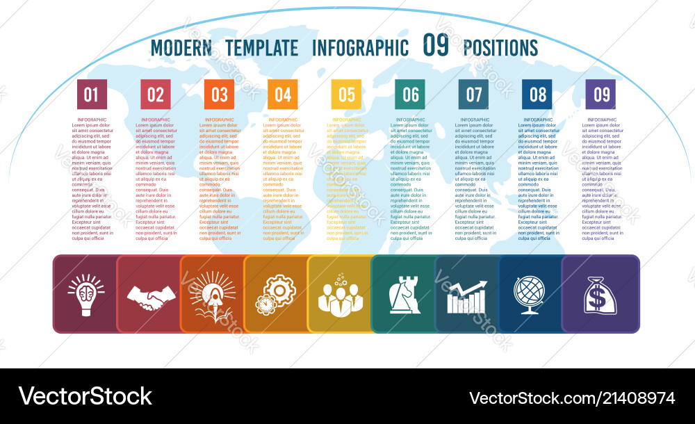 Colour squares with columns for the text Vector Image