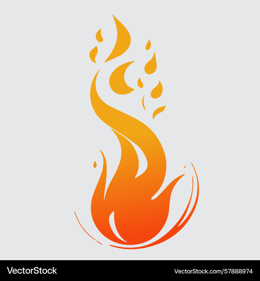 Flame icon Flame icon Vector Image