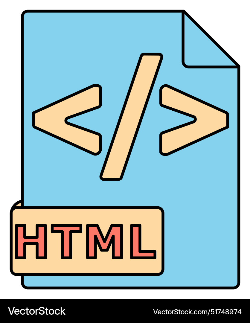 Html Datei-Symbol Web-Entwicklung und Codierung Symbol vektorbild