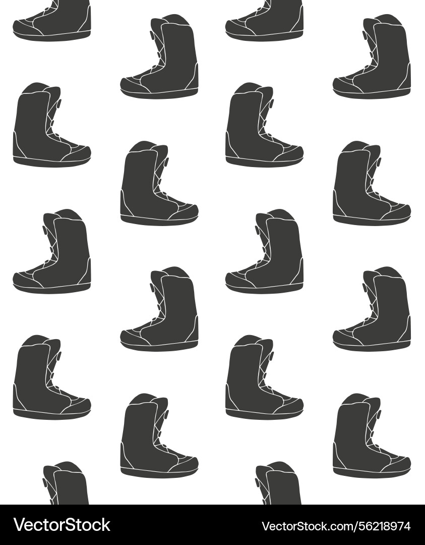 Seamless pattern of snowboard boot Seamless pattern of snowboard boot Vector Image