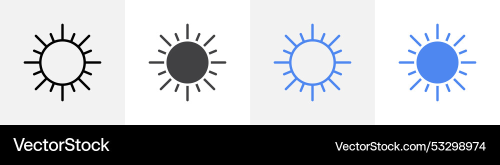 Sun icon set use for web ui or app Sun icon set use for web ui or app Vector Image
