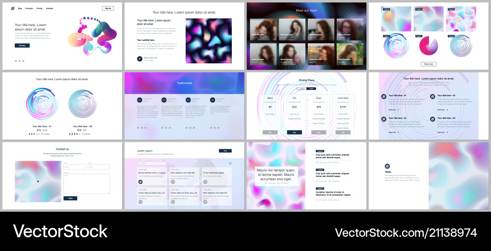 Templates for website design minimal Templates for website design minimal vector image