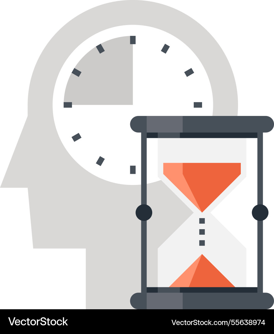 Time optimization flat web icon concept Time optimization flat web icon concept vector image