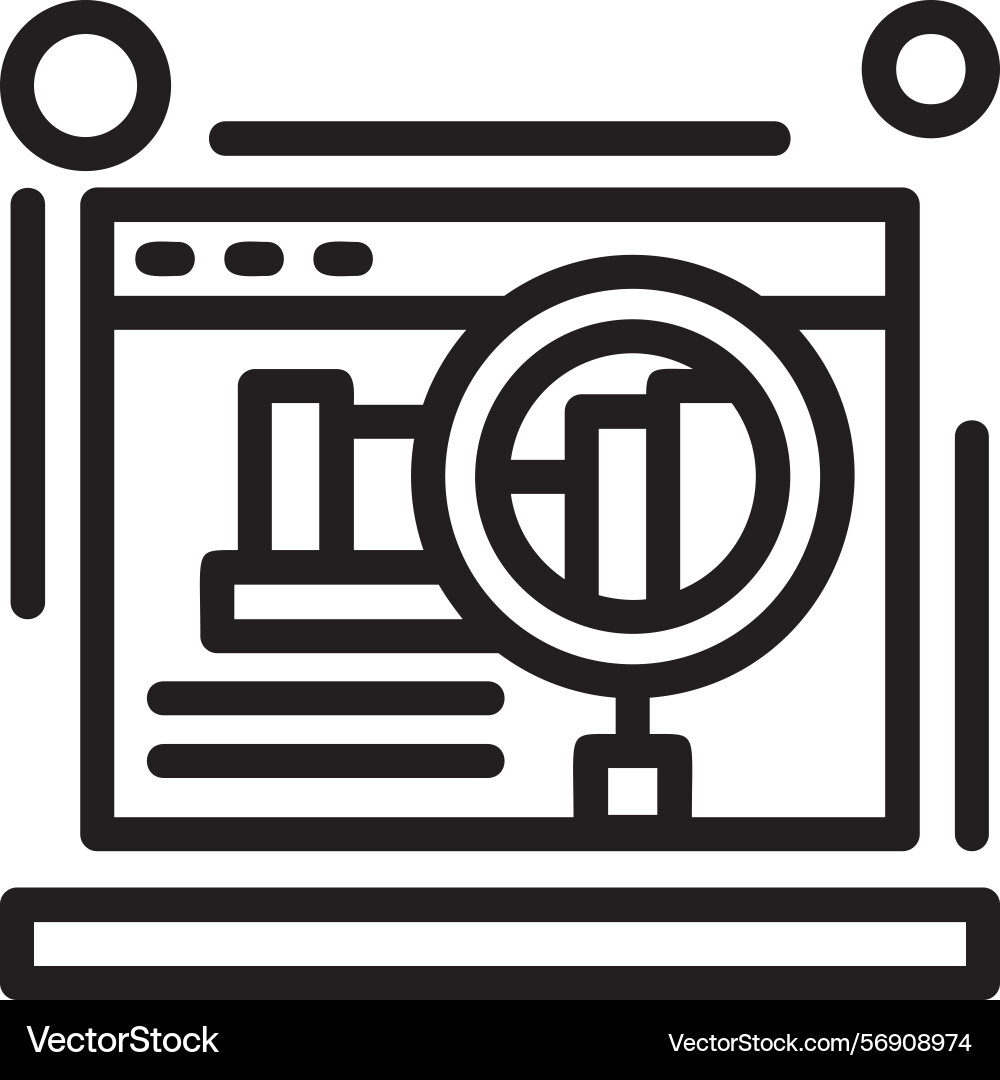 Website audit linear style icon design Vector Image