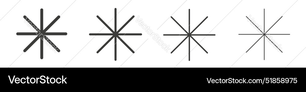 Asterisk icon set password or passcode Asterisk icon set password or passcode vector image
