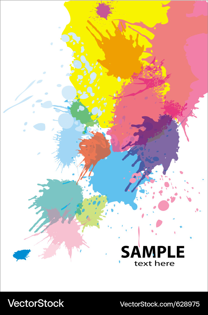 Colorful Paint Splatter Background vector image
