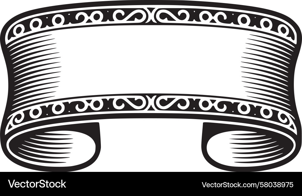 Elegant Scroll Border Vector Image