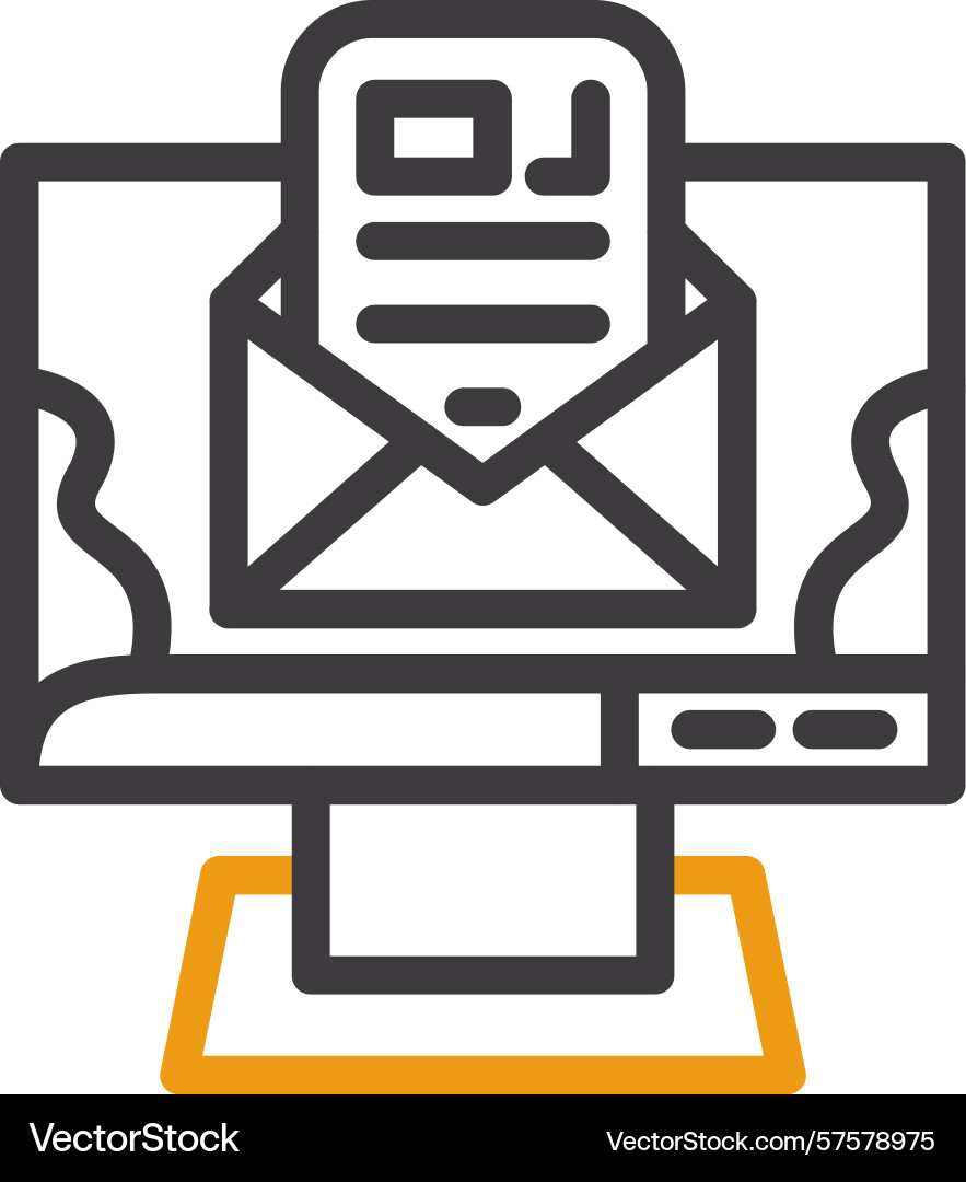 Email open rate two color icon Vector Image