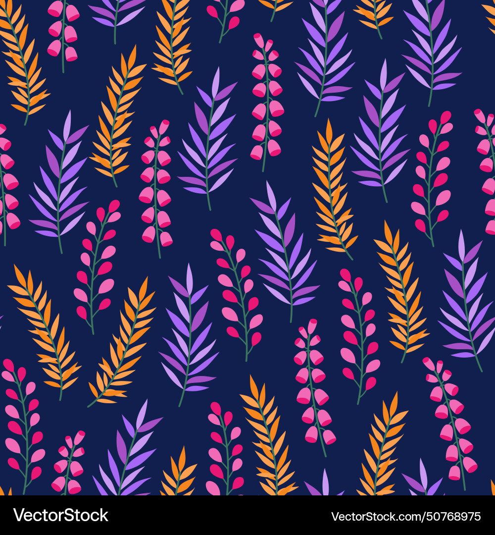 Kräuterblätter und Wildblumen hell bunt Kräuterblätter und Wildblumen hell bunt vektorbild