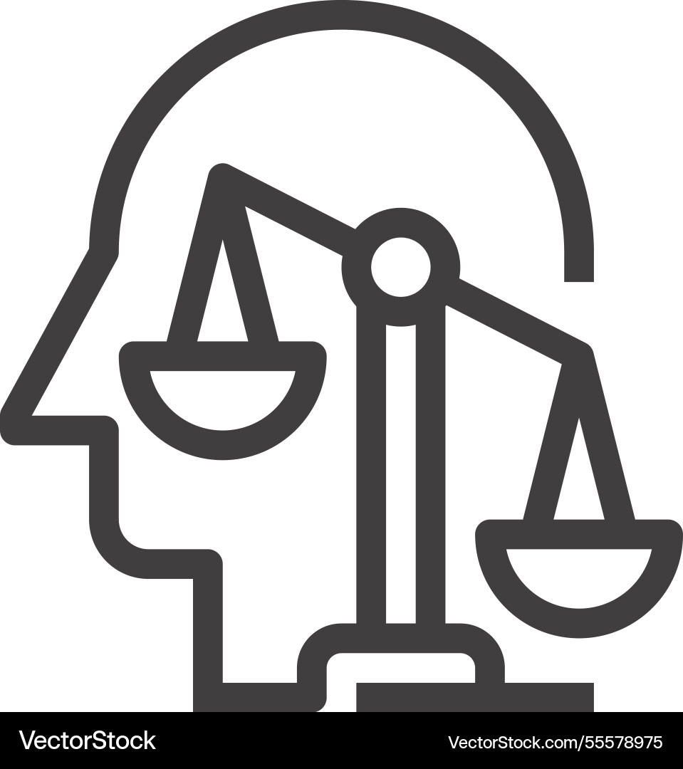 Making decision flat line web icon concept Making decision flat line web icon concept vector image