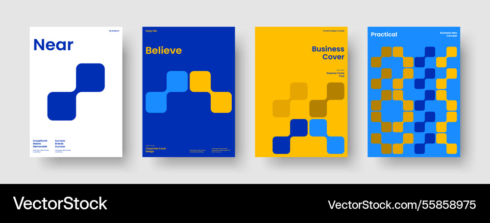 Modern report design isolated brochure layout Modern report design isolated brochure layout vector image