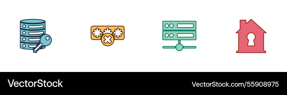 Set server security with key password protection Set server security with key password protection vector image