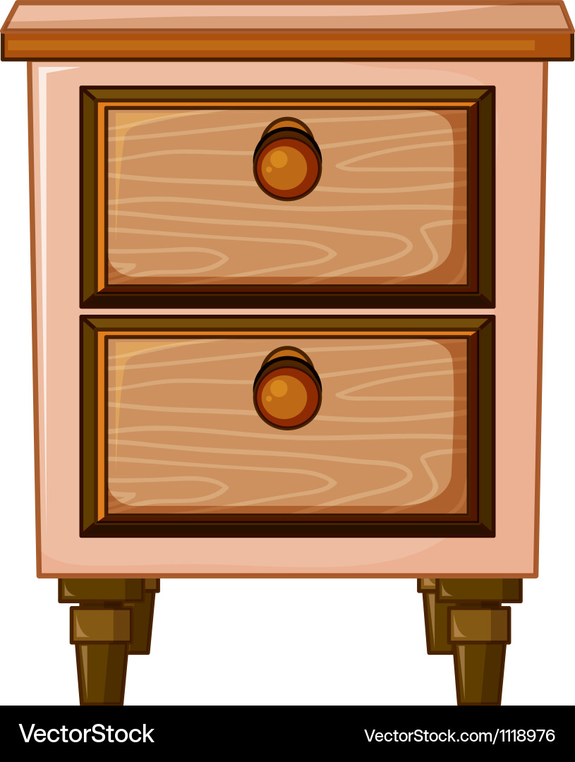 A table with drawer vector image